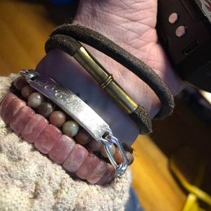 handmade Jewelry - Magnetic Leather and Bullet bracelet bronze brown handmade Jewelry - Magnetic Leather and Bullet bracelet bronze brown
